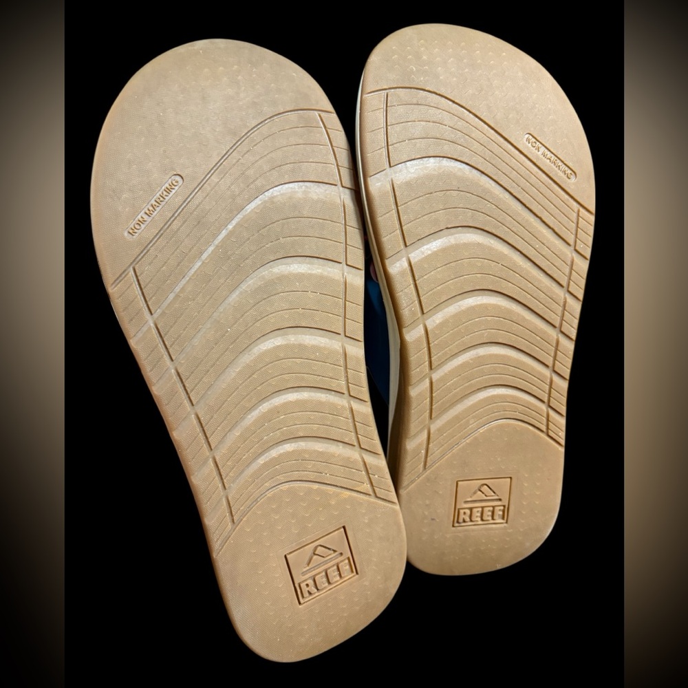 REEF-NWOT men’s 9 The Deckhand Flip Flops. Blue. Rubber sole. New w/o tags! - Picture 4 of 7